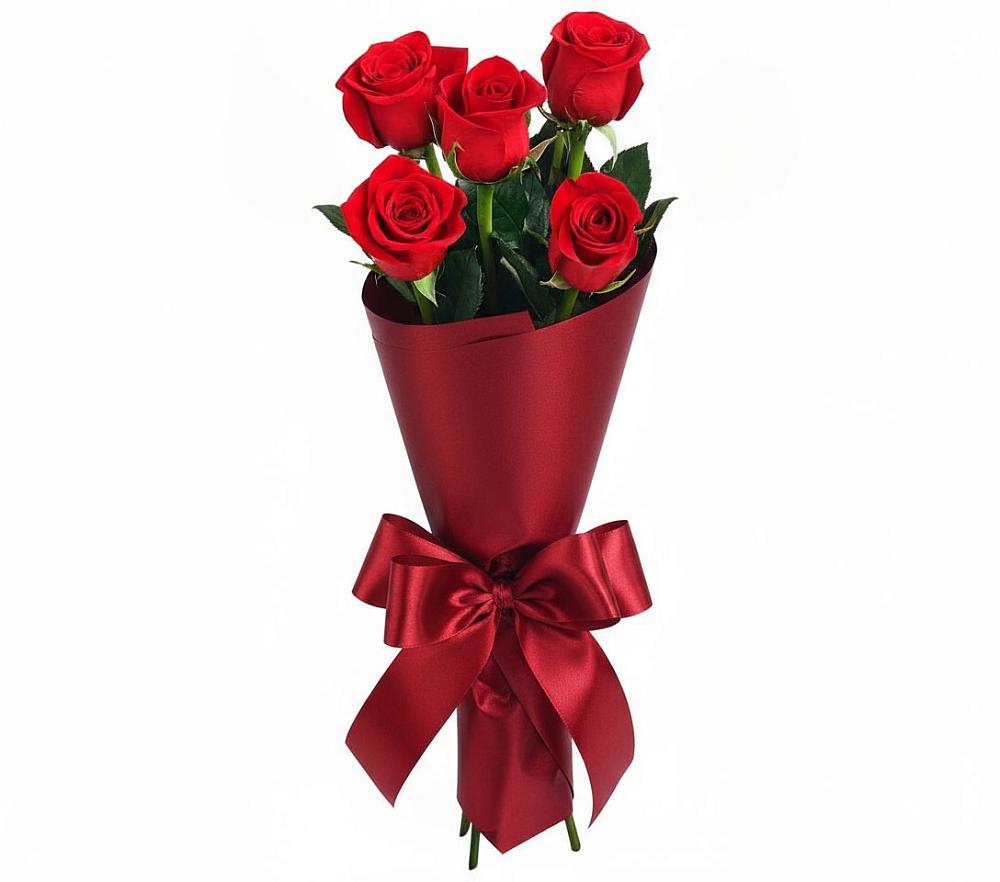 Букет 5 Красных роз Эдлесс Лав в Барабинске