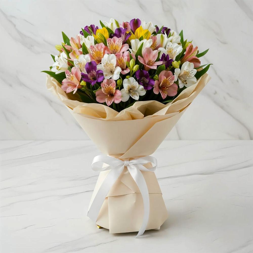 Букет цветов из: Альстромерии в Барабинске