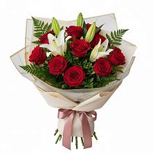 Букет цветов из:  Лилии и Розы #REPLACE_PRED# Барабинске