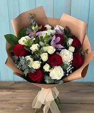 Букет цветов из:  Розы и Альстромерии в Барабинске