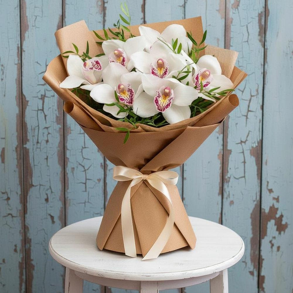 Букет цветов из: Орхидеи и Розы в Барабинске