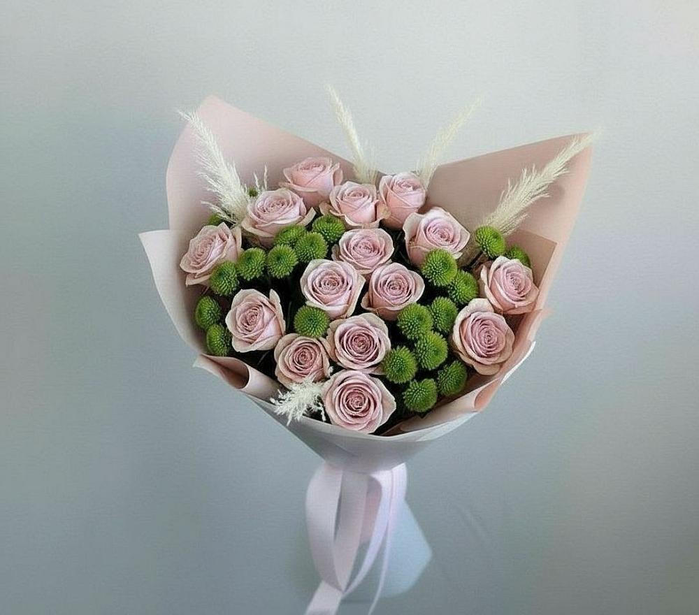 Букет цветов из: Розы и Хризантемы в Барабинске