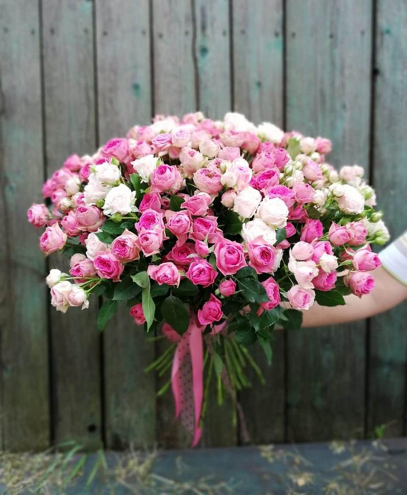 Букет Розовые кустовые розы Натали и Лав Лидия в Барабинске