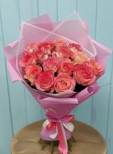 Букет 15 Розовых роз Равель #REPLACE_PRED# Барабинске