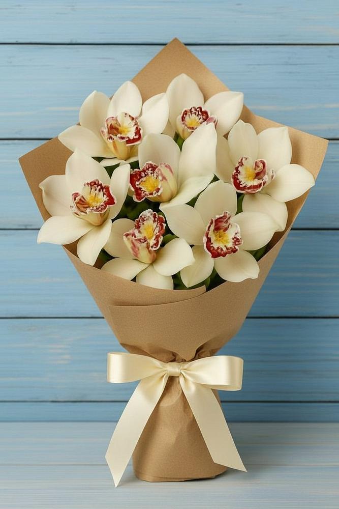 Букет цветов из: Орхидеи и Розы в Барабинске